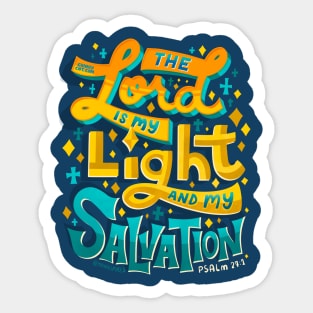 Lord Light Salvation Psalm 27:1 Bible Verse Christian Belief Sticker